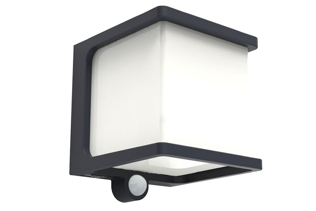 DOBLO OUTDOOR LED SOLAR WALL PIR 1 LIGHT DARK GREY