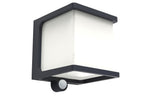 DOBLO OUTDOOR LED SOLAR WALL PIR 1 LIGHT DARK GREY