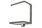 DOBLO SOLAR LED WALL 1 LIGHT HALF PIR DARK GREY