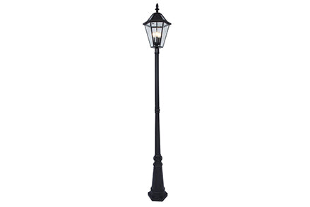 LONDON SOLAR LED POST 1 LIGHT BLACK