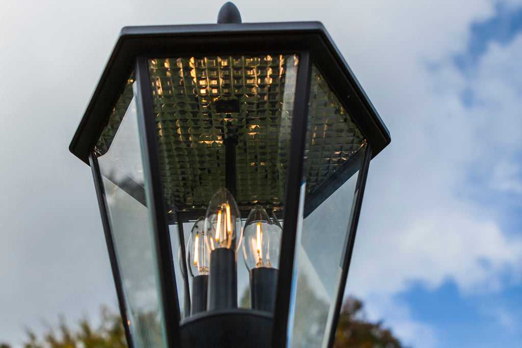 LONDON SOLAR LED POST 1 LIGHT BLACK