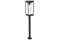 FLAIR SOLAR POST 1 LIGHT E27 W/BULB BLACK (W/SPIKE)