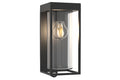 FLAIR SOLAR WALL 1 LIGHT PIR E27 W/BULB BLACK