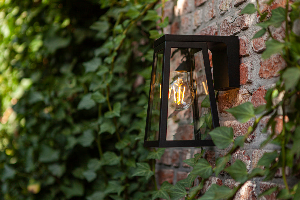 FIA SOLAR WALL 1 LIGHT E27 W/BULB BLACK