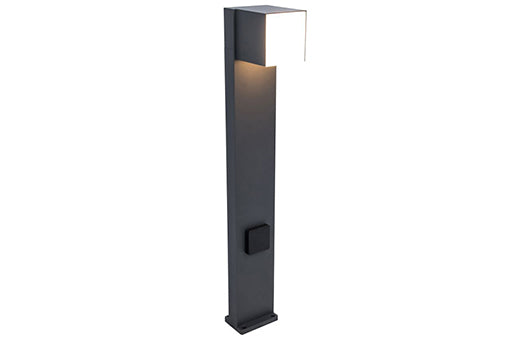 CUBA OUTDOOR LED BOLLARD 1 LIGHT DARK GREY