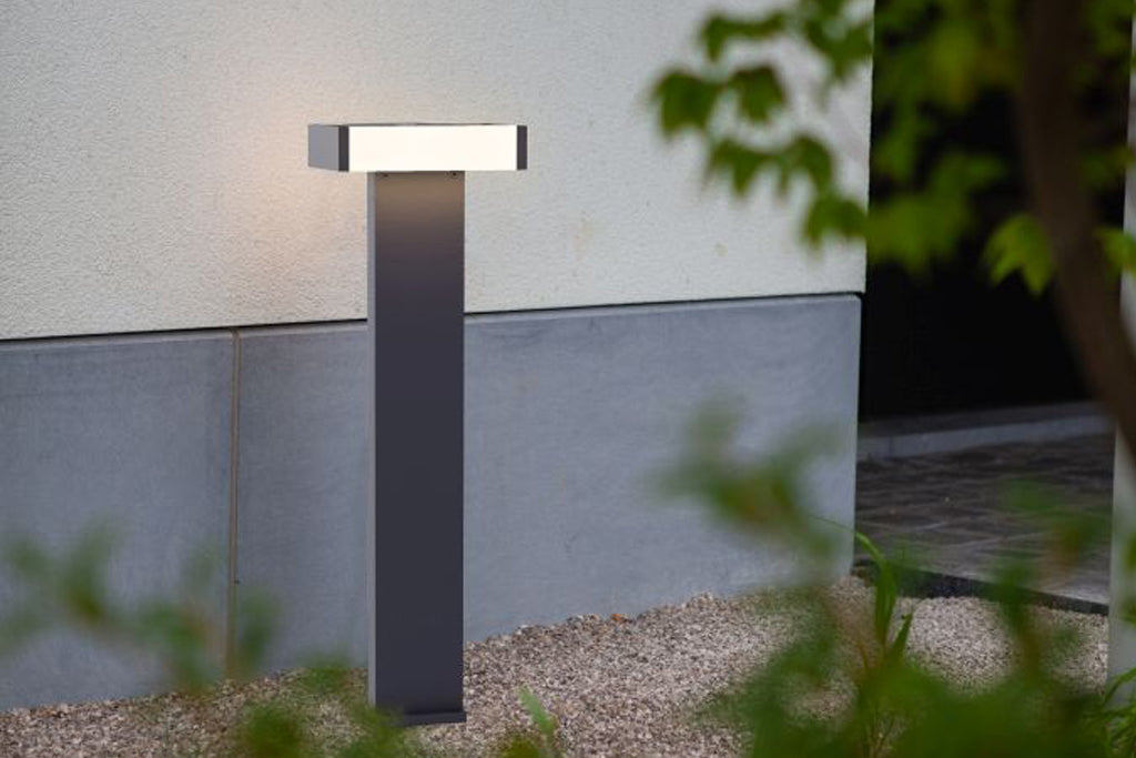 CONROY OUTDOOR LED BOLLARD 2 LIGHT DARK GREY