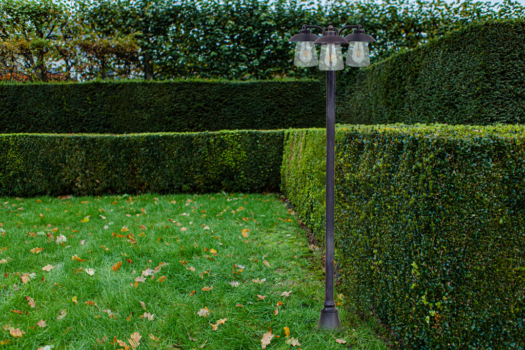 CATE OUTDOOR POST 3 LIGHT E27 BLACK