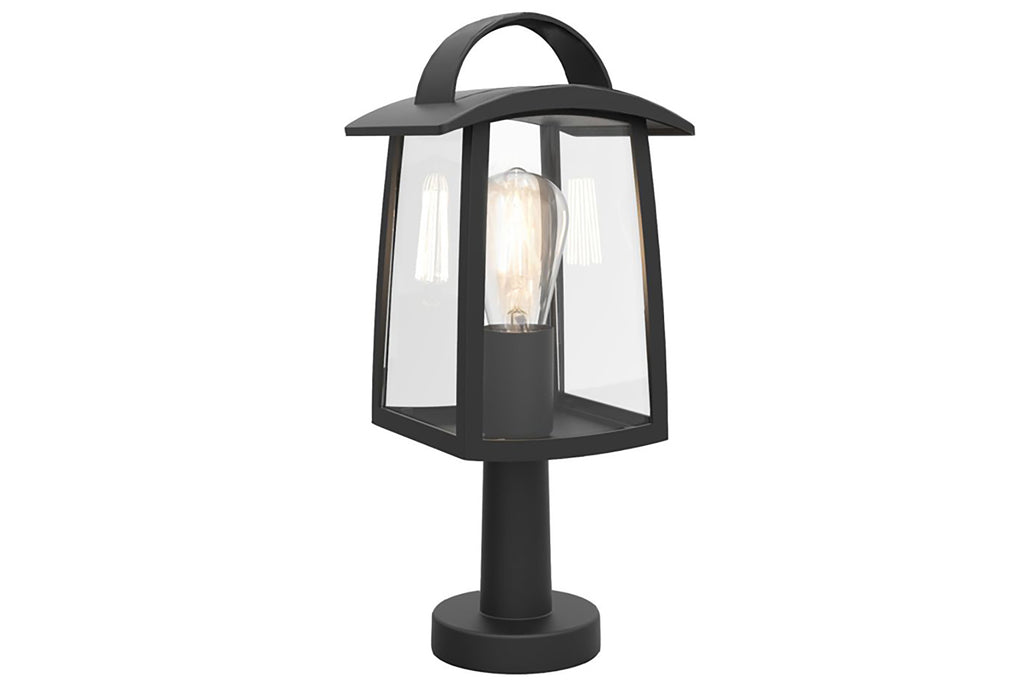 KELSEY OUTDOOR PEDESTAL 1 LIGHT E27 BLACK