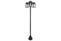 KELSEY OUTDOOR BIG POST 3 LIGHT E27 BLACK