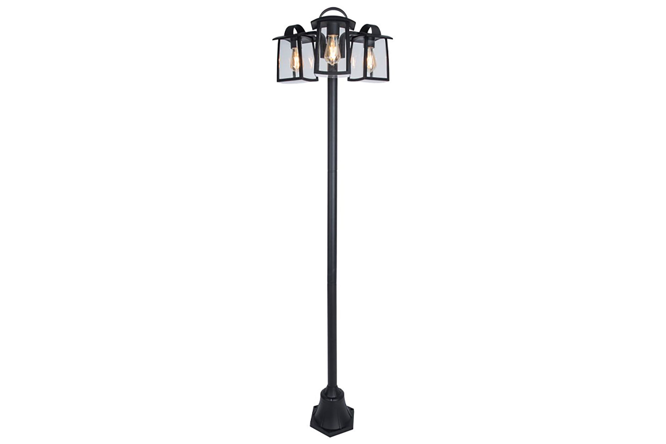 KELSEY OUTDOOR BIG POST 3 LIGHT E27 BLACK