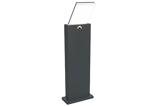 PANO OUTDOOR LED BOLLARD 1 LIGHT DARK GREY - CCT WHITES