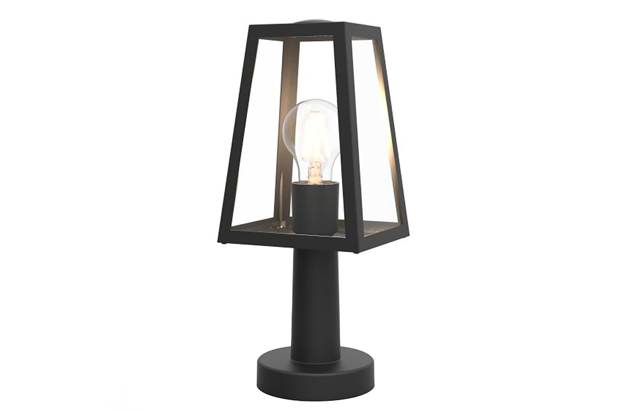 FIA OUTDOOR SMALL POST 1 LIGHT E27 BLACK
