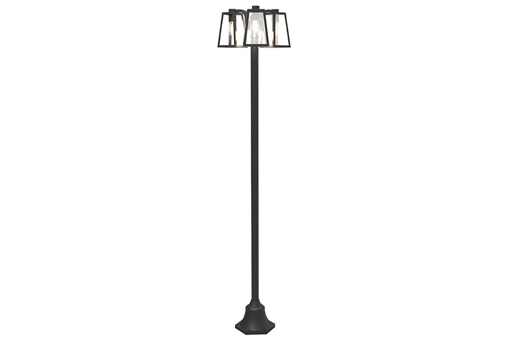 FIA OUTDOOR BIG POST 3 LIGHT E27 BLACK