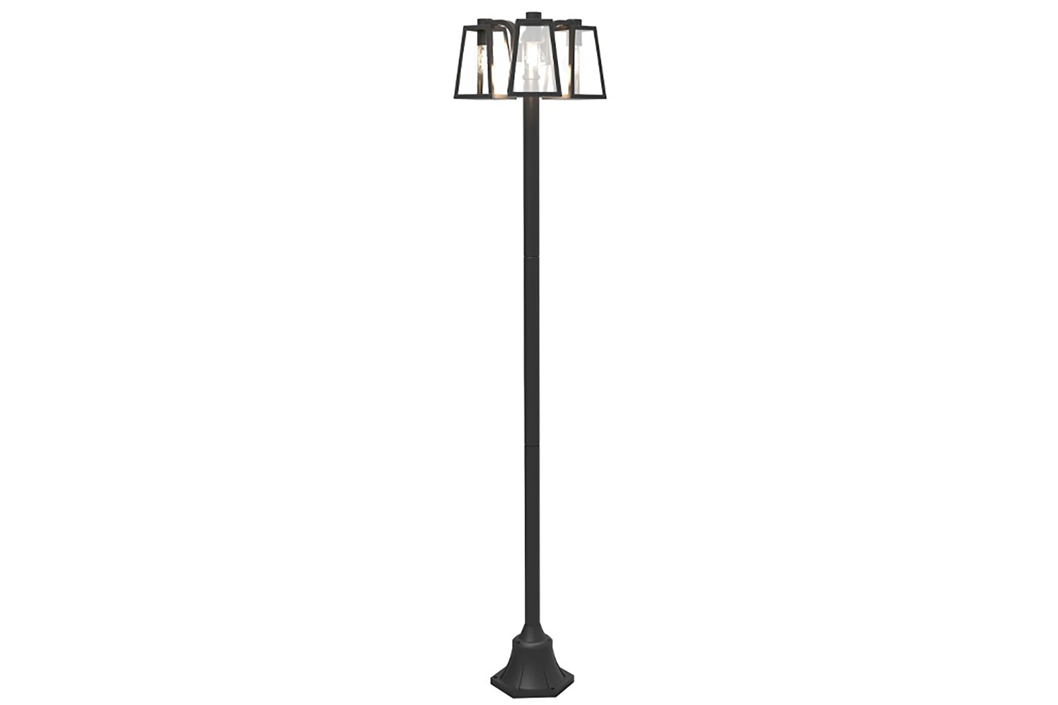 FIA OUTDOOR BIG POST 3 LIGHT E27 BLACK