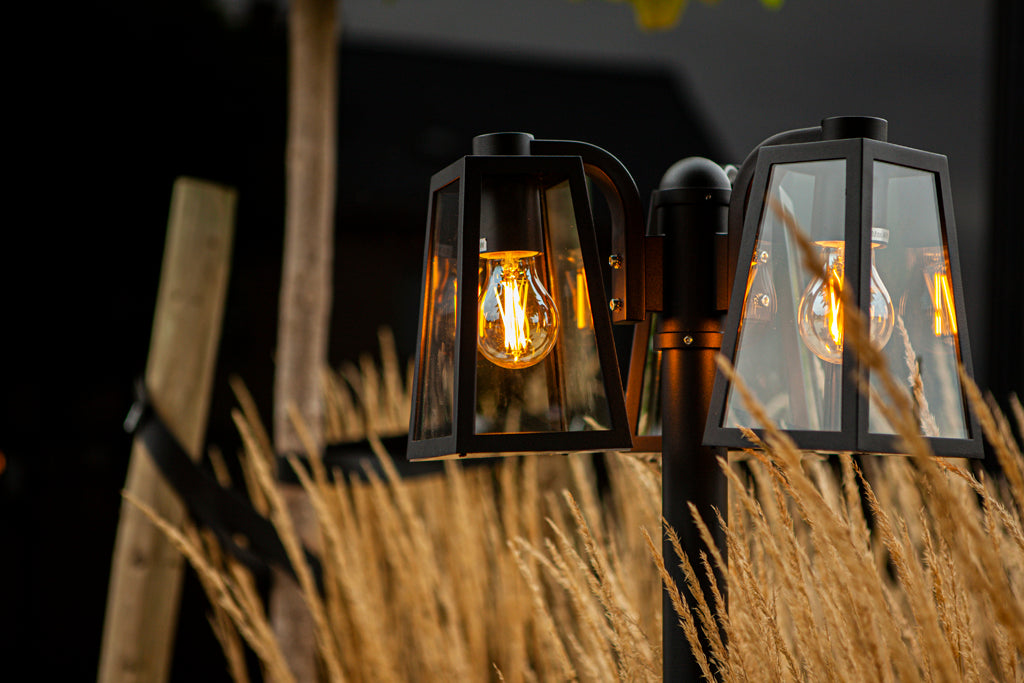FIA OUTDOOR BIG POST 3 LIGHT E27 BLACK