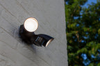 SHRIMP NEW SHAPE OUTDOOR LED WALL 2 LIGHT PIR BLACK