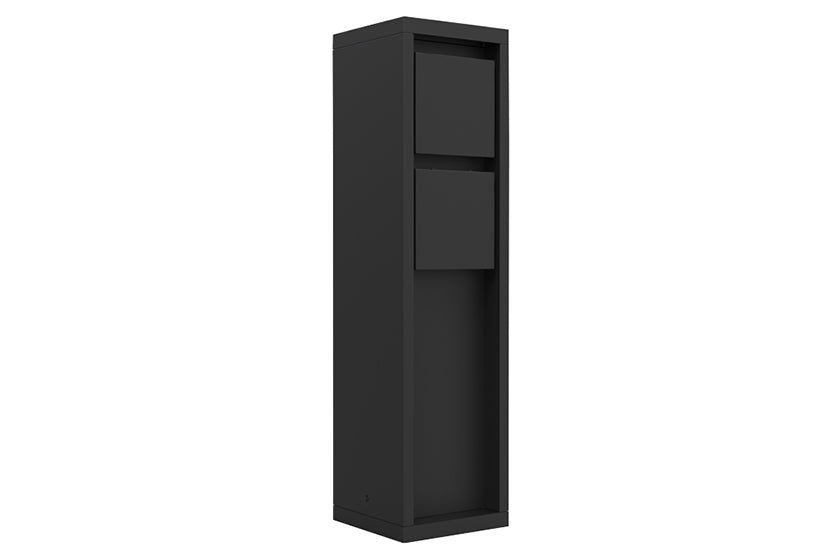 MAINS OUTDOOR BOLLARD PLUGBOX PIN EARTHING DARK GREY