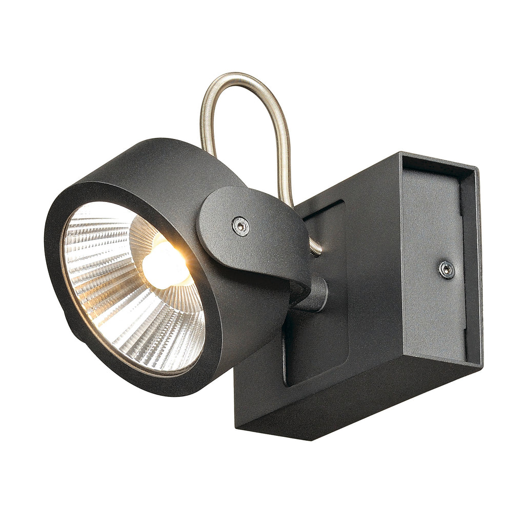 KALU, luminária de parede e de teto, uma lâmpada, LED, 3000 K, preto, 60º