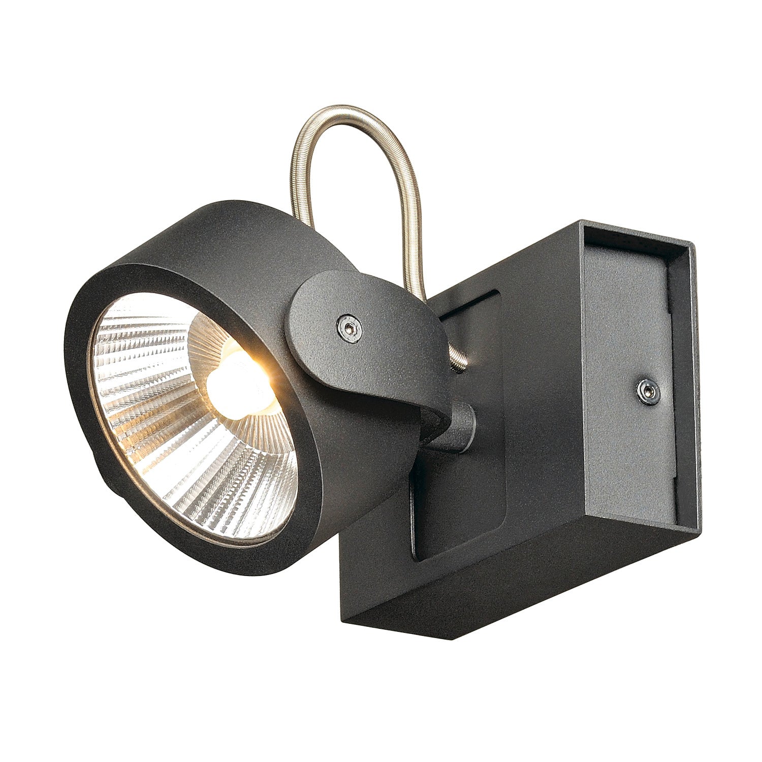 KALU, luminária de parede e de teto, uma lâmpada, LED, 3000 K, preto, 60º