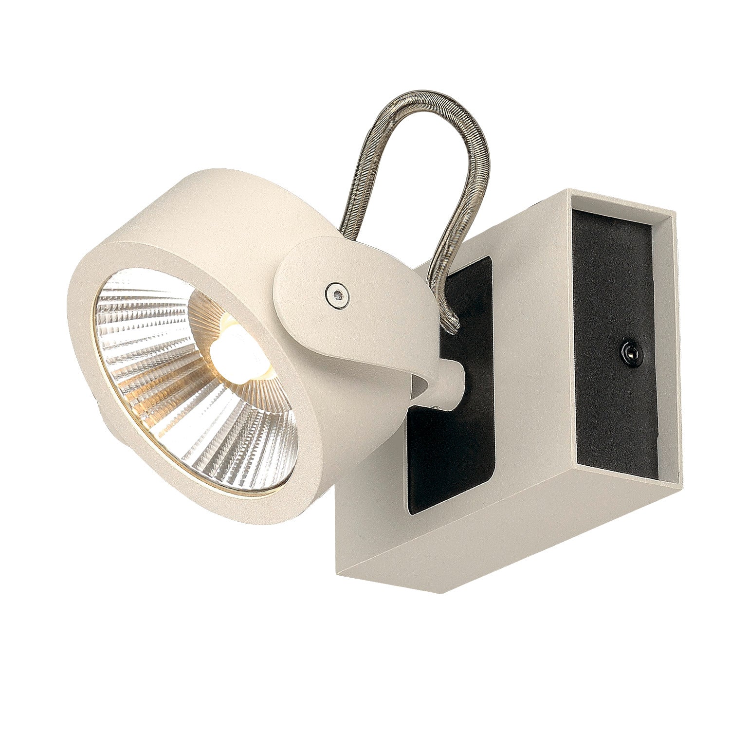 KALU, luminária de parede e de teto, uma lâmpada, LED, 3000 K, branco/preto, 60º