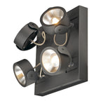 KALU, luminária de parede e de teto, quatro lâmpadas, LED, 3000 K, retangular, preto, 60º