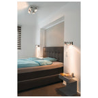 KALU, luminária de parede e de teto, duas lâmpadas, LED, 3000 K, branco/preto, 60º