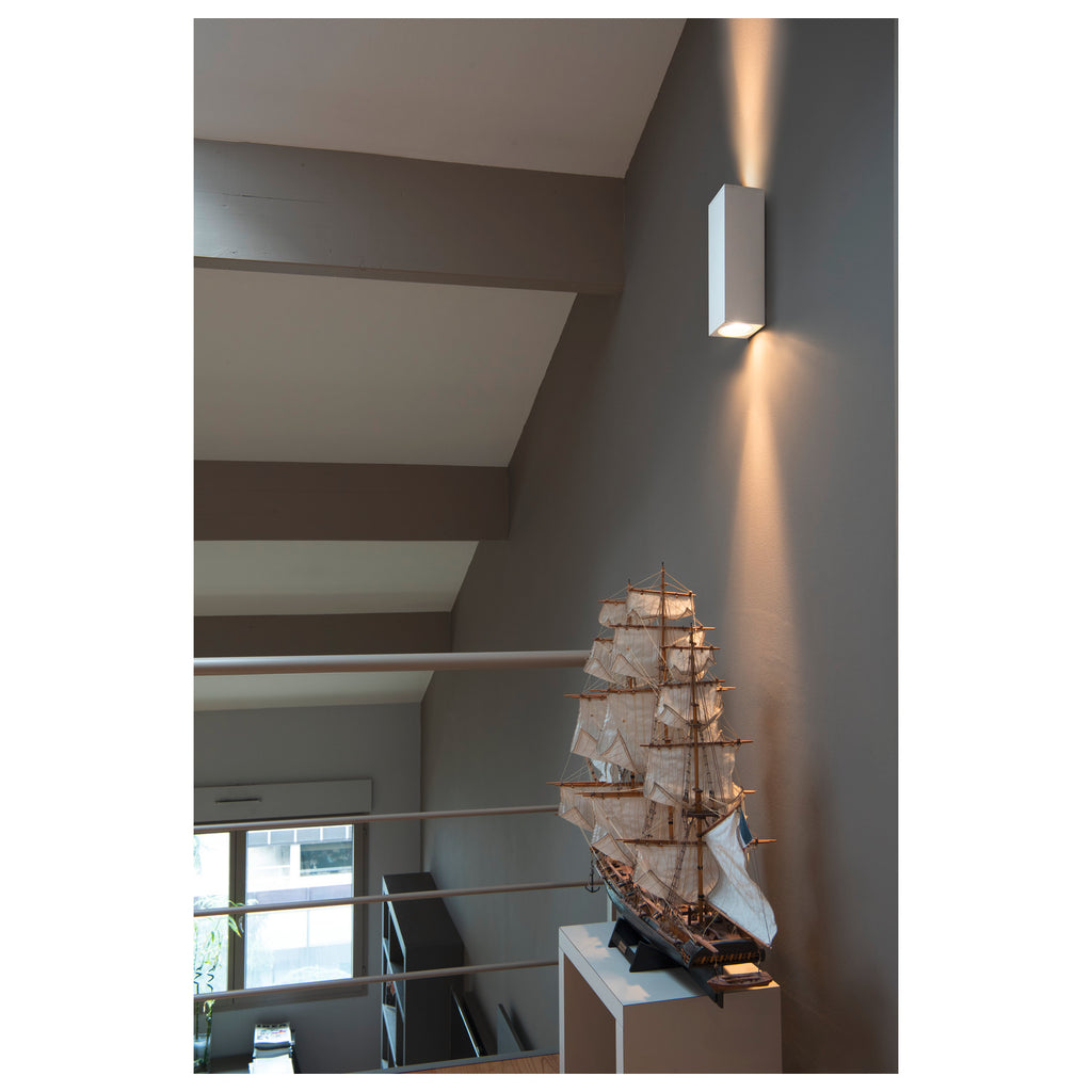 THEO UP/DOWN, QPAR51, luminária de parede, branco, máx. 2x50 W