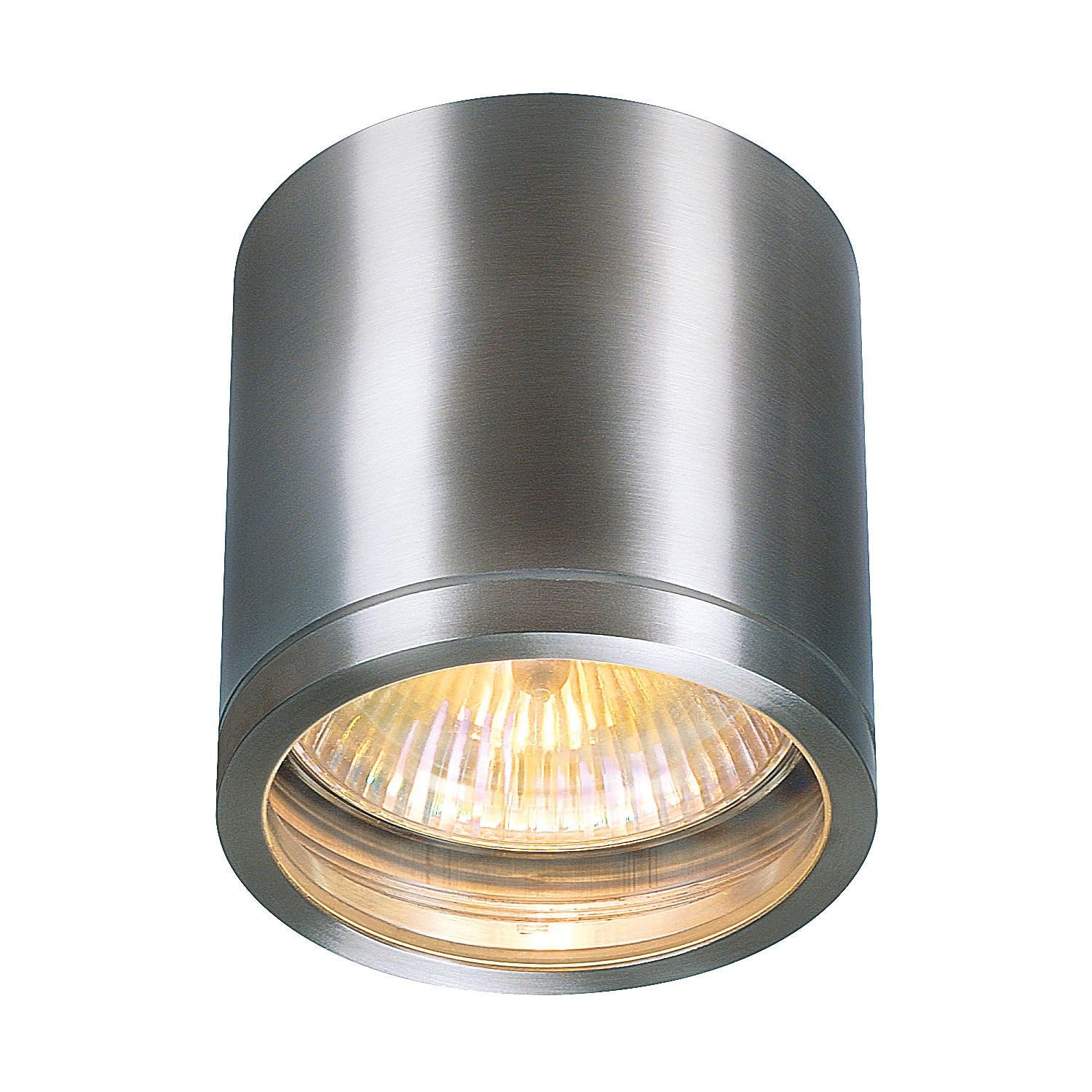 ROX CEILING OUT, QPAR11, luminária de teto para exteriores, alumínio escovado, máx. 50 W, IP44
