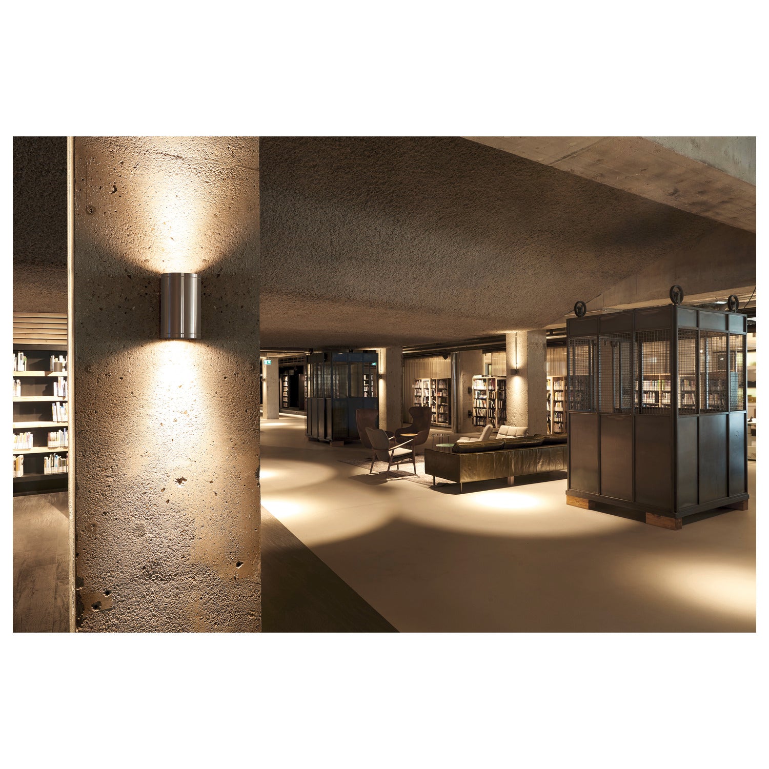 ROX WALL OUT, UP/DOWN, QPAR11, outdoor wall light, brushed aluminium, max. 2x50 W, IP44