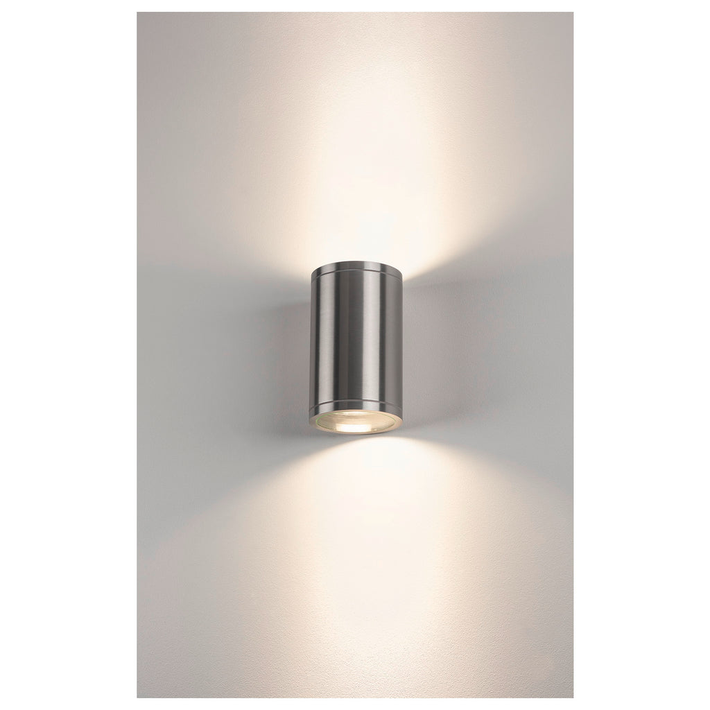 ROX WALL OUT, UP/DOWN, QPAR11, luminária de parede para exteriores, alumínio escovado, máx. 2x50 W, IP44