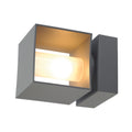 SQUARE TURN, QT14, outdoor wall light, silver grey, max. 42 W, IP44