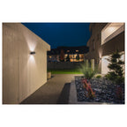 SQUARE TURN, QT14, outdoor wall light, silver grey, max. 42 W, IP44