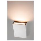DELWA WIDE LED, luminária de parede para exteriores, 3000 K, 100°, branco, IP44