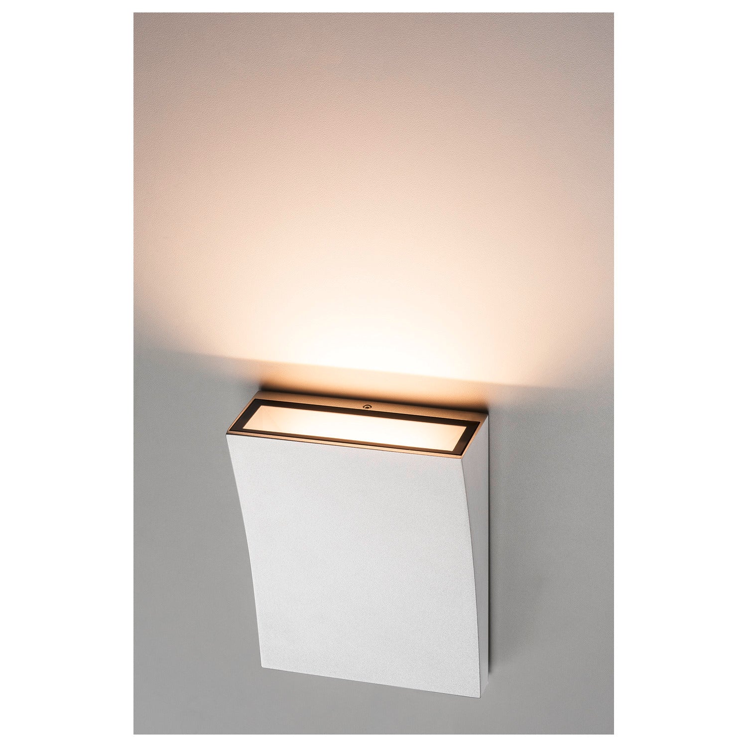 DELWA WIDE LED, luminária de parede para exteriores, 3000 K, 100°, branco, IP44