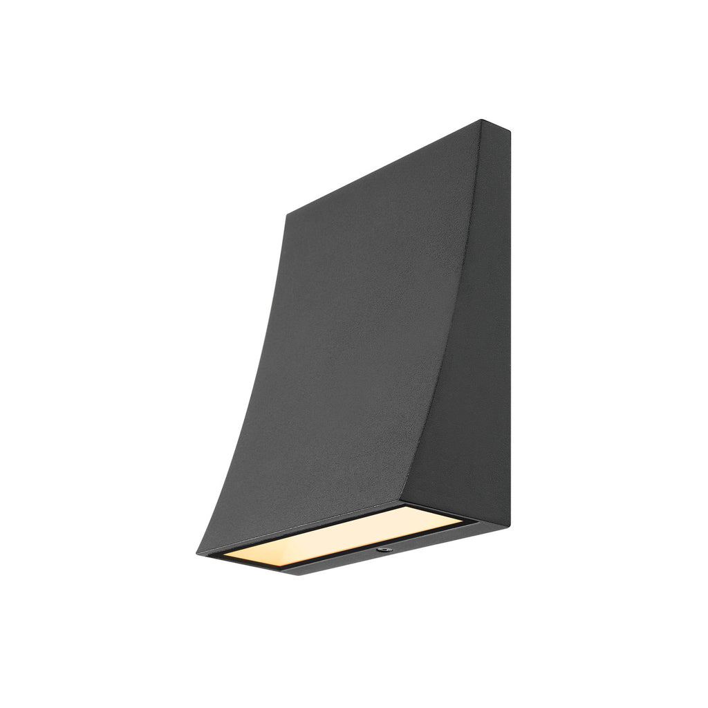DELWA WIDE LED, luminária de parede para exteriores, 3000 K, 100°, antracite, IP44
