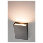 DELWA WIDE LED, luminária de parede para exteriores, 3000 K, 100°, antracite, IP44