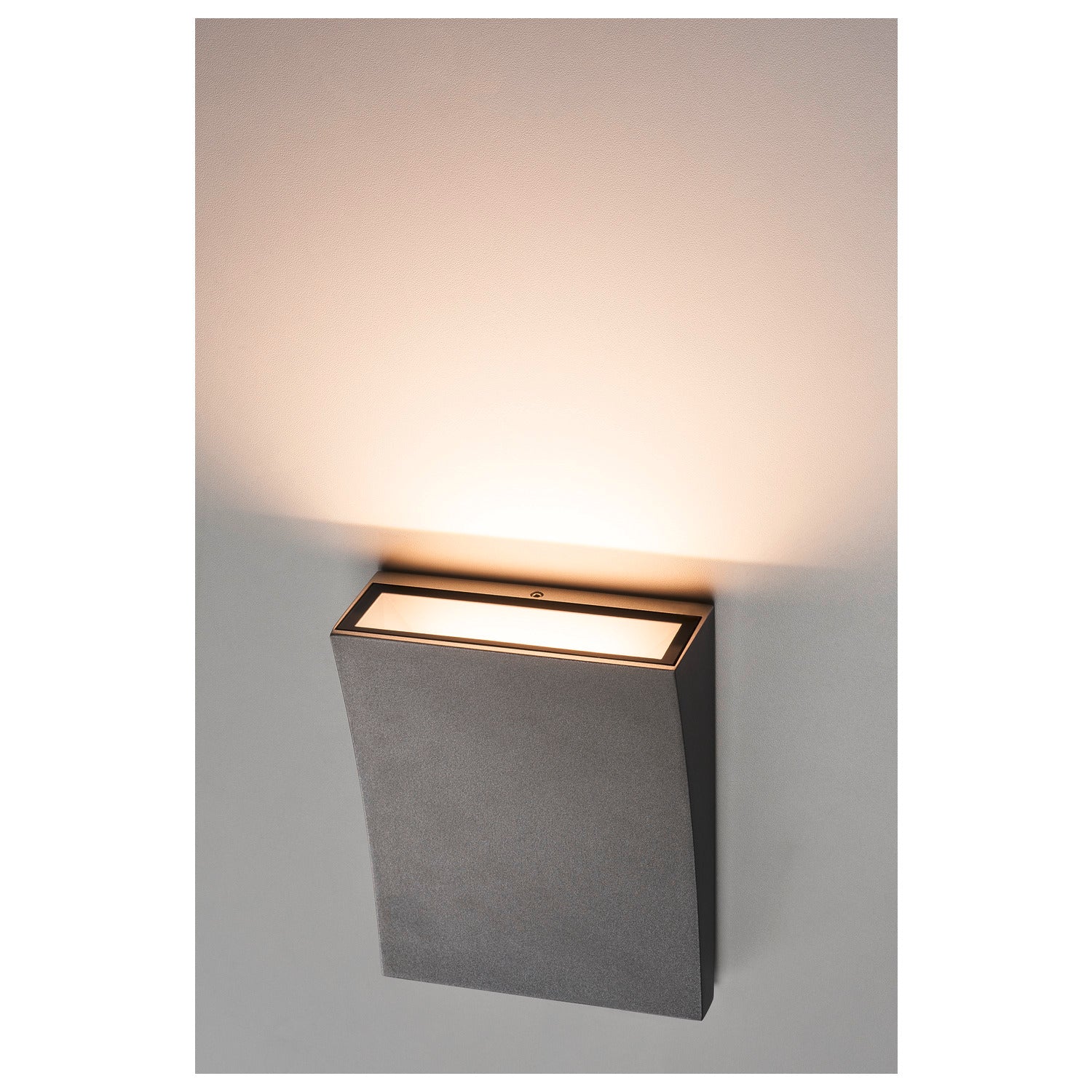DELWA WIDE LED, luminária de parede para exteriores, 3000 K, 100°, antracite, IP44