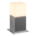 SQUARE POLE 30, E27, luminária de pé para exteriores, aço inoxidável, máx. 20 W, IP44