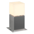 SQUARE POLE 30, E27, luminária de pé para exteriores, aço inoxidável, máx. 20 W, IP44