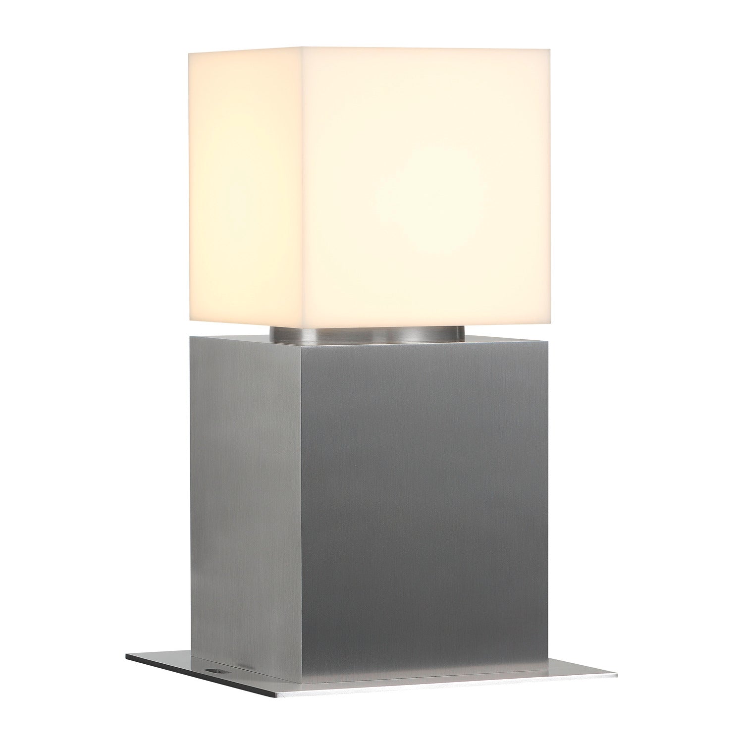 SQUARE POLE 30, E27, luminária de pé para exteriores, aço inoxidável, máx. 20 W, IP44