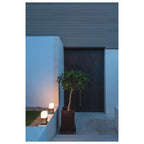 SQUARE POLE 30, E27, luminária de pé para exteriores, aço inoxidável, máx. 20 W, IP44