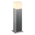 SQUARE POLE 60, E27, luminária de pé para exteriores, aço inoxidável, máx. 20 W, IP44