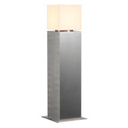 SQUARE POLE 60, E27, luminária de pé para exteriores, aço inoxidável, máx. 20 W, IP44