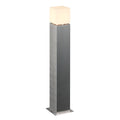 SQUARE POLE 90, E27, luminária de pé para exteriores, aço inoxidável, máx. 20 W, IP44