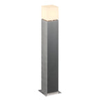 SQUARE POLE 90, E27, luminária de pé para exteriores, aço inoxidável, máx. 20 W, IP44
