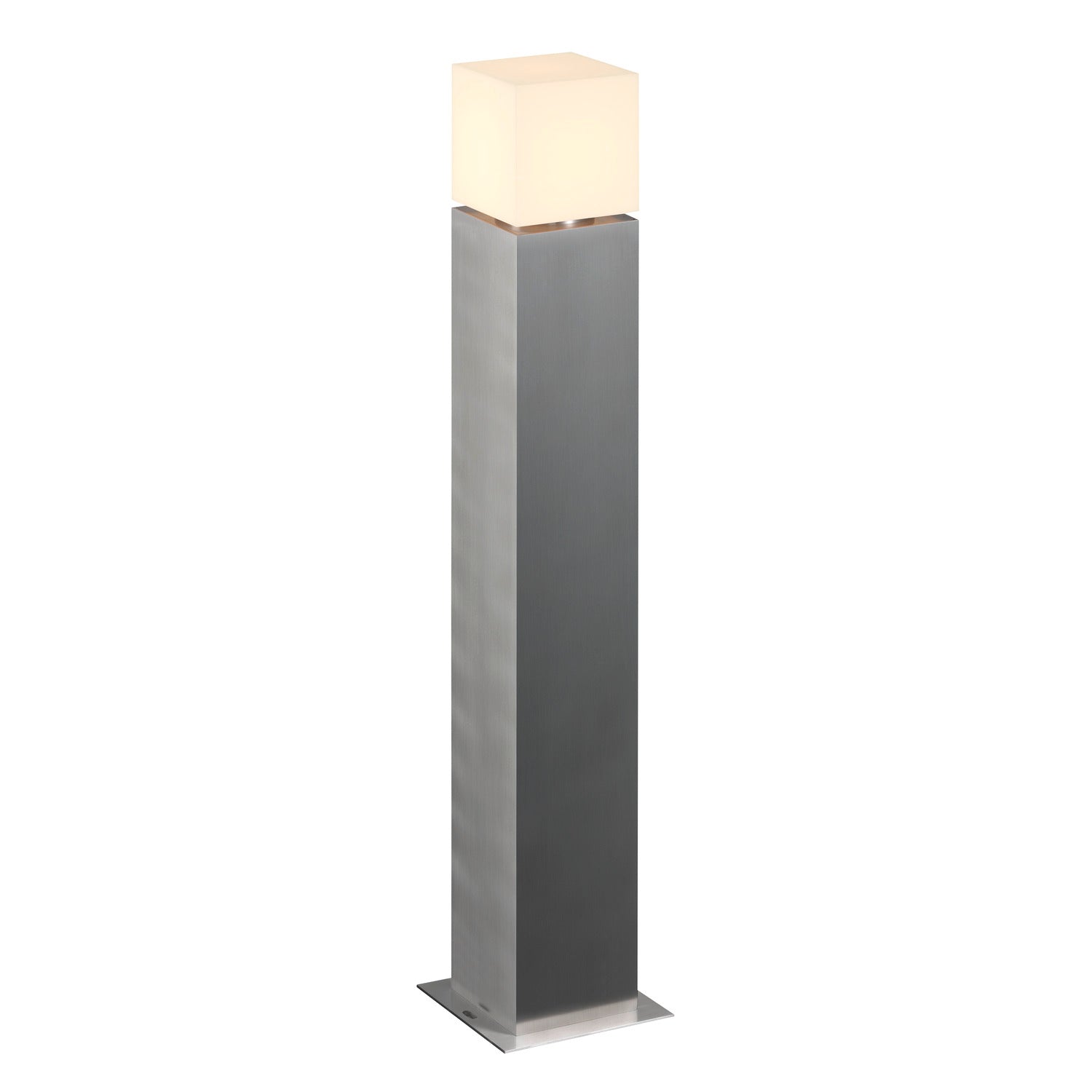 SQUARE POLE 90, E27, luminária de pé para exteriores, aço inoxidável, máx. 20 W, IP44