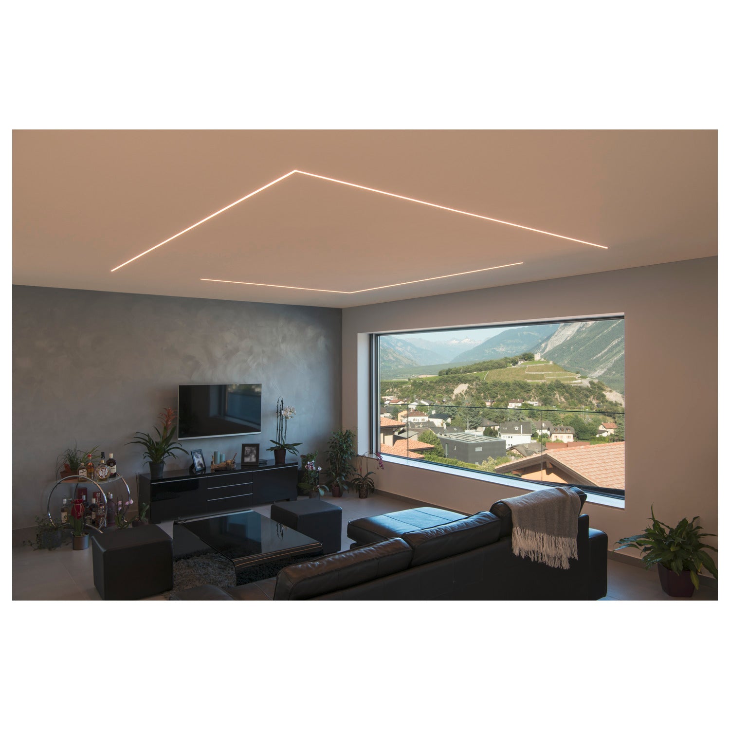 GRAZIA 20, perfil de instalação embutida, LED, 3 m, branco