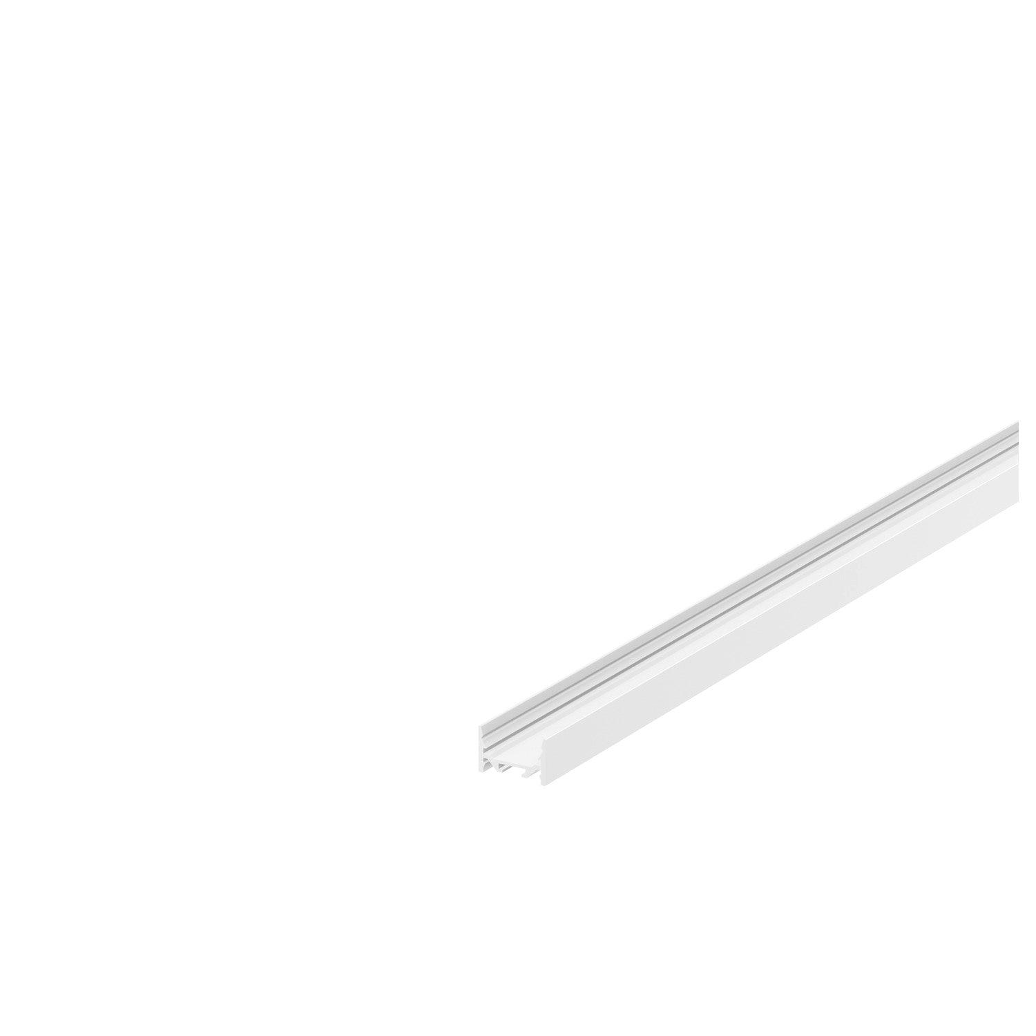 GRAZIA 20, perfil de instalação à superfície, LED, plano, liso, 3 m, branco