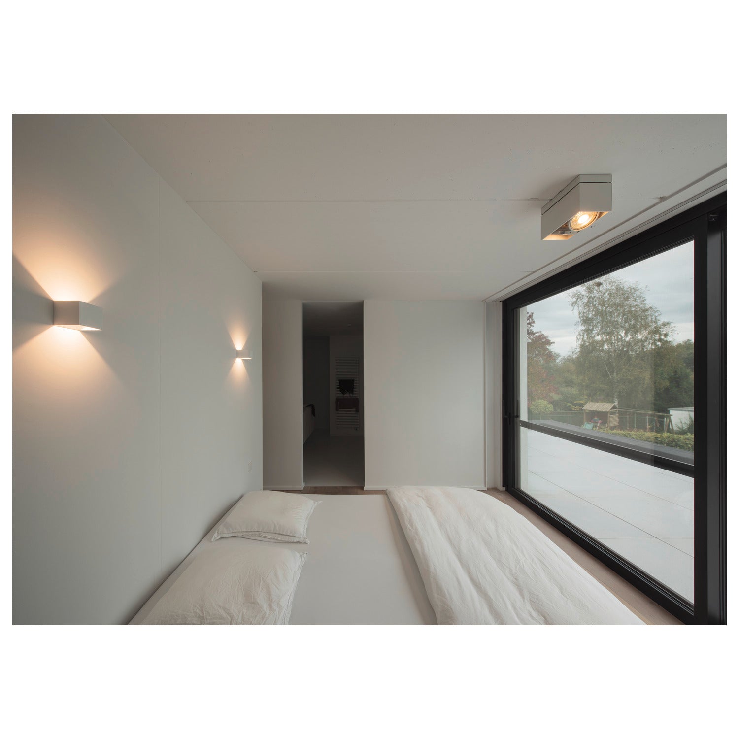 KARDAMOD, luminária de teto, duas lâmpadas, QPAR111, retangular, branco, máx. 150 W