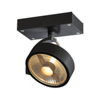 KALU, luminária de parede e de teto, QPAR111, uma lâmpada, preto, máx. 75 W